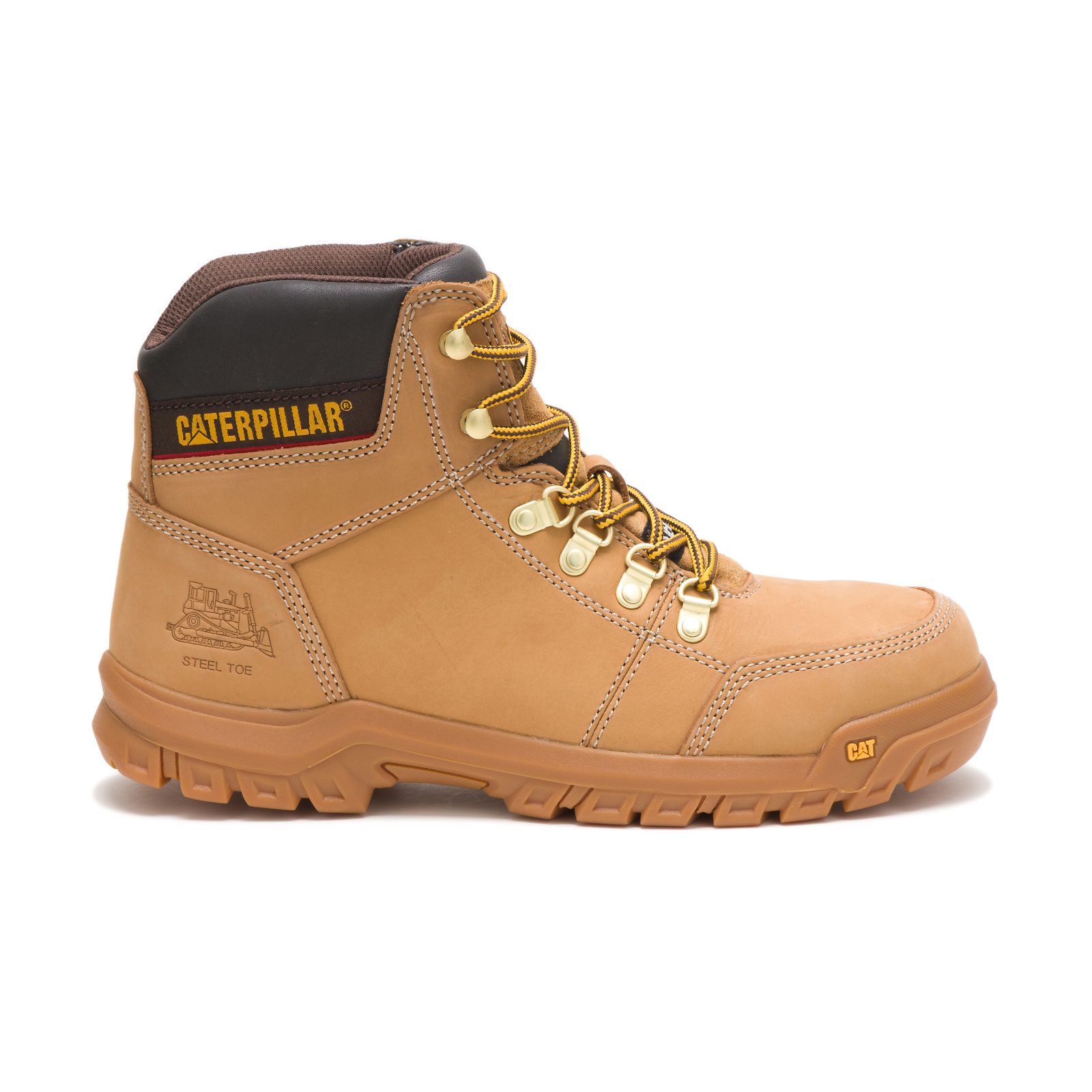 Caterpillar Outline Steel Toe - Mens Work Boots - Orange - NZ (540DSJFNB)